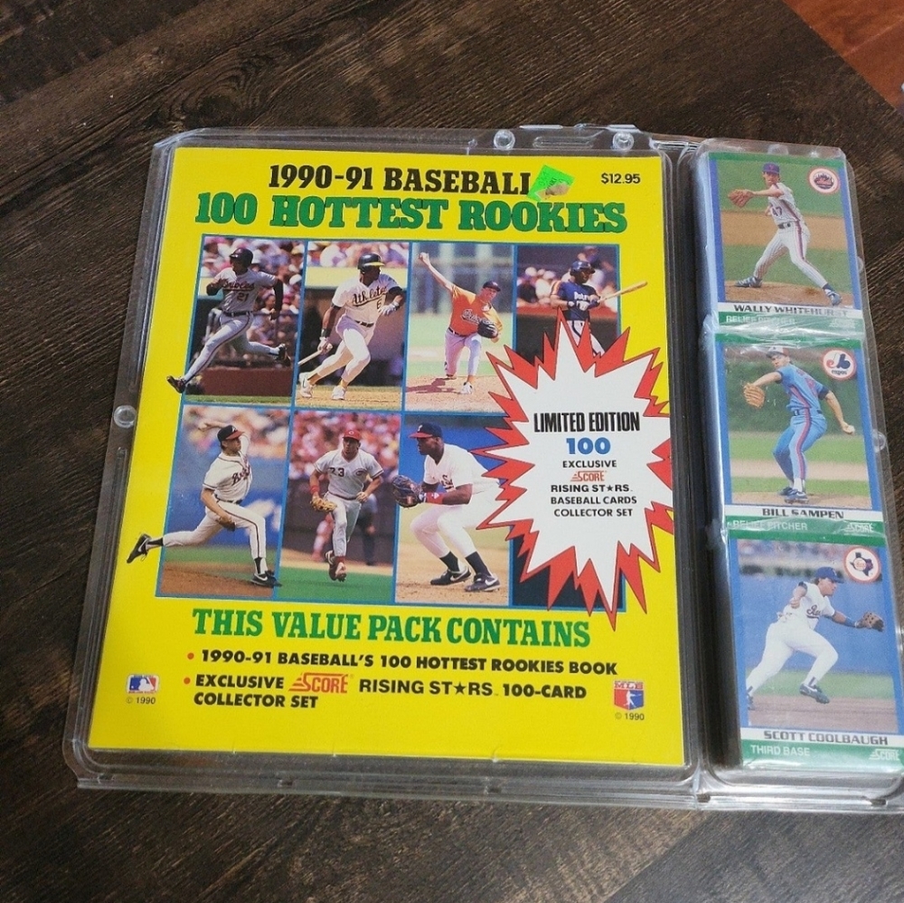 1990-91 Score Rising Stars 100 Card Collector Set with 100 Hottest Rookies Book